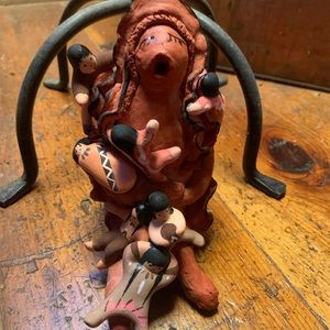 Handmade Mexican Pottery StoryTeller Doll (sculpture)